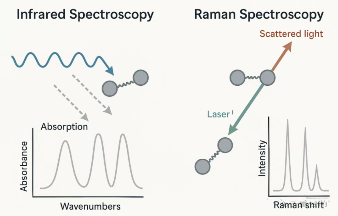 Comment faire la distinction entre la spectroscopie infrarouge et la spectroscopie Raman