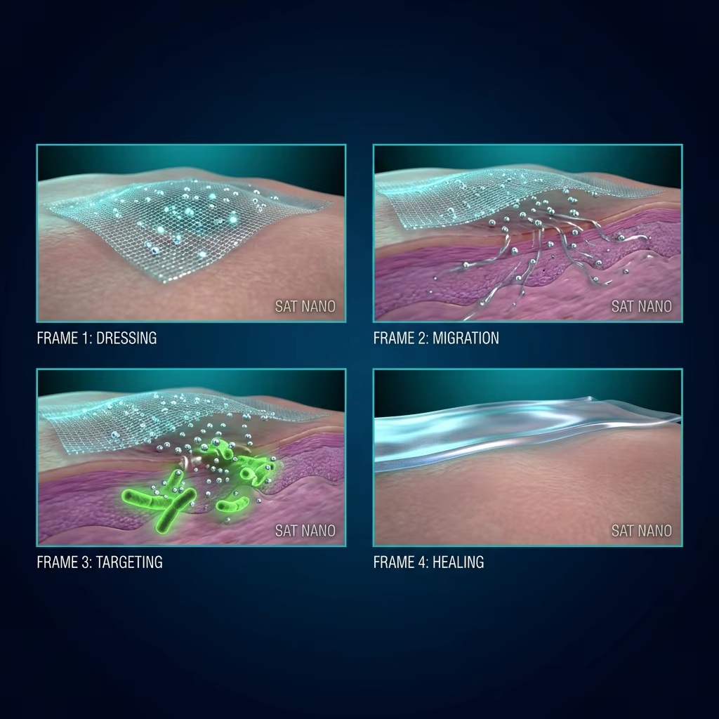 Storyboard de nanoparticules d'argent pour applications médicales